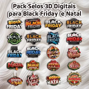 Imagem de capa para o Curso online Selos 3D Digitais para Black Friday e Natal