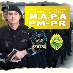 Imagem do curso MAPA PMPR: Método de Aprovação Policial Acelerado na Polícia Militar do Paraná