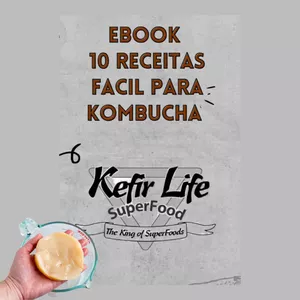Imagem de capa para o Ebook EBOOK COM 10 RECEITA FACIL DE KOMBUCHA