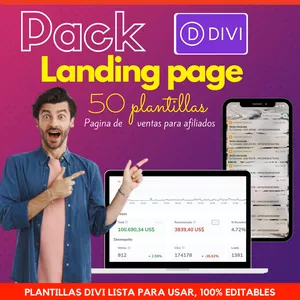 Imagem principal do produto DIVI - Plantillas de pagina de ventas para afiliados