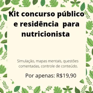 Imagem principal do produto Kit concurso e residência  para nutricionista