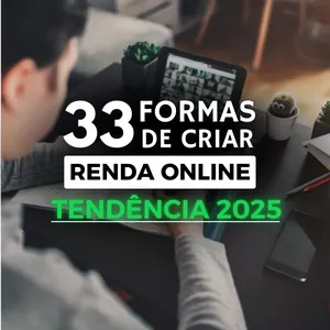 Imagem de capa para o Ebook 33 Formas de criar renda online