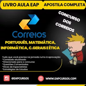 Imagem de capa para o Ebook Livro Aula EAP Completo - Concurso dos Correios 2024