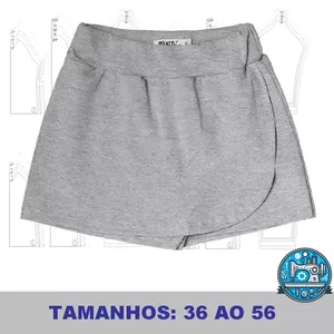 Imagem de capa para o Ebook Molde Digital de Short Saia (36 ao 56)