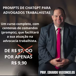 Imagem de capa para o Ebook PROMPTS DE CHATGPT PARA ADVOGADOS TRABALHISTAS