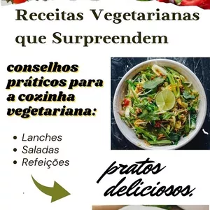 Imagem de capa para o Ebook Receitas Vegetarianas que Surpreendem