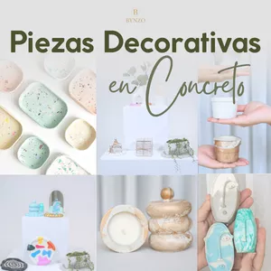 Imagen de portada para Curso online Piezas Decorativas en Concreto