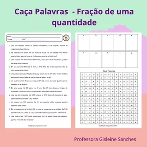 Imagem de capa para o Ebook Caça Palavras - Fração de uma Quantidade