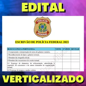 Imagem de capa para o Ebook Escrivão de Polícia Federal  - PF 2021 - Edital Verticalizado