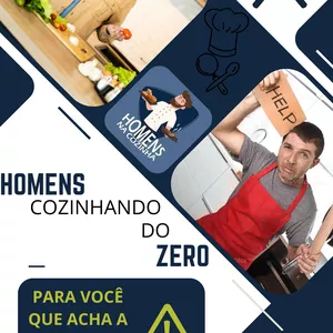 Imagem de capa para o Ebook Homens cozinhando do ZERO