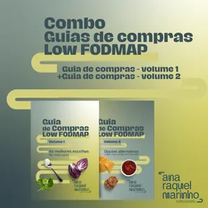 Imagem de capa para o Ebook Combo Guias de Compras Low FODMAP | Volumes 1 e 2