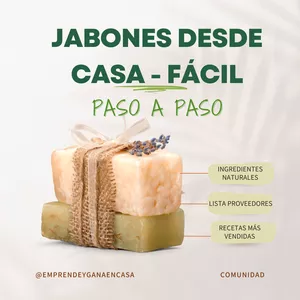 Imagen de portada para Ebook JABONES DESDE CASA - paso a paso 