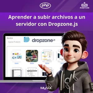 Imagen de portada para Curso online Aprender a subir archivos a un servidor con Dropzone.js