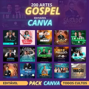 Imagem de capa para o Ebook Pack Canva Gospel