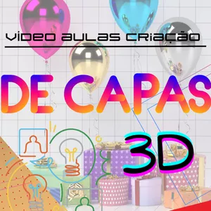 Imagem de capa para o Ebook Curso "Vídeo aulas" Criação de capas 3D