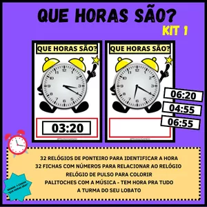 Imagem de capa para o Ebook  QUE HORAS SÃO?-KIT 1-MATEMÁTICA 