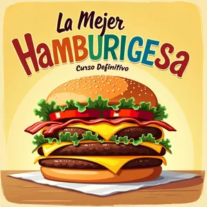Imagen de portada para Curso online LA MEJOR HAMBURGUESA CURSO DEFINITIVO!