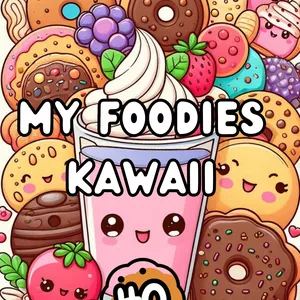 Imagen de portada para Ebook My foodies kawaii para colorear 40 paginas