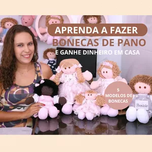 Imagem de capa para o Curso online APRENDA A FAZER BONECAS DE PANO PARA QUARTO DE BEBÊ E TRABALHAR EM CASA.