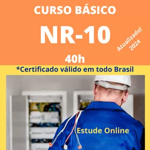 Imagem do curso Curso Básico NR-10 40h - ONLINE com certificado 2024