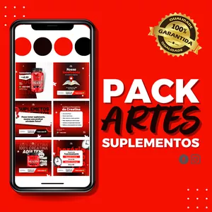Pacote +30 Artes Feed Suplementos - Canva Pack