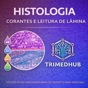 Imagem de capa para o Curso online Histologia — Corantes e Leitura de Lâmina | Estudo Ativo com Engenharia de Prompts (Medicina)