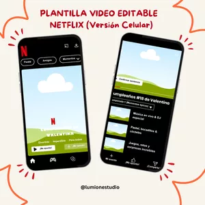 Imagen de portada para Ebook Plantilla estilo Netflix versión celular