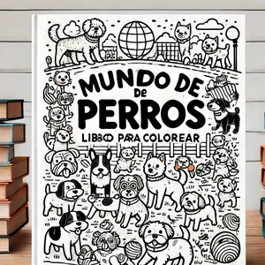 Imagen de portada para Ebook “Mundo de Perros: Libro para Colorear”