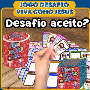 Imagem de capa para o Curso online Jogo Desafio Viva como Jesus | o Jogo Bíblico para Imprimir considerado o desafio bíblico que vai ensinar seguir a Jesus!