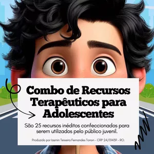 Imagem de Combo de Recursos Terapêuticos para Adolescentes Vol. 01 criado por Iasmin Teixeira Fernandes Tonon na hotmart