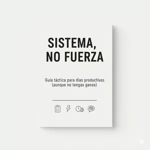 Imagen de portada para Curso online Sistema, No Fuerza: Guía táctica para días productivos (aunque no tengas ganas)