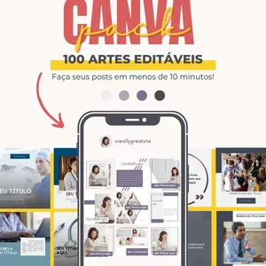 Imagem de capa para o Curso online PACOTE DE ARTES NO CANVA