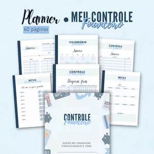 Imagem de capa para o Ebook Planner - Meu Controle Financeiro