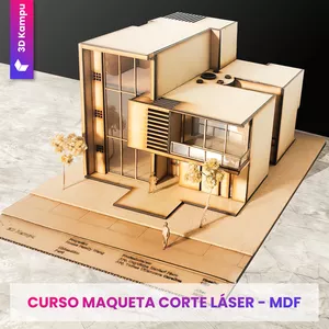 Imagen de portada para Curso online Curso Maqueta Corte Láser para Arquitectura (MDF-CARTON-MADERA)