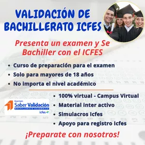 Imagen de portada para Curso online ¡ Validación de Bachillerato ante el ICFES en un Examen !