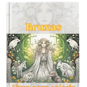 Imagem de capa para o Ebook Bruxas, livro para colorir