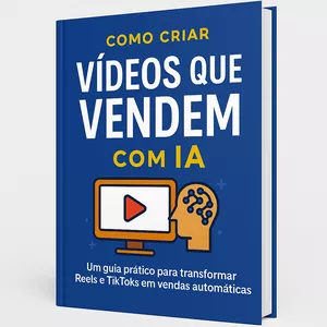 Imagem de capa para o Ebook Como Criar Vídeos que Vendem com IA