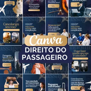 Imagem de capa para o Curso online CANVA DIREITO DO PASSAGEIRO AÉREO