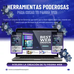 Imagen de portada para Curso online Herramientas Poderosas para la Creación de tu Página Web