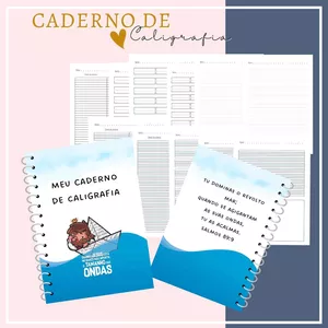 Imagem de capa para o Ebook Caderno de caligrafia. PDF PRODUTO DIGITAL