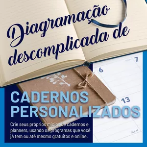 Imagem de capa para o Curso online Diagramação descomplicada de cadernos personalizados