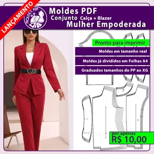 Imagem de capa para o Curso online Moldes PDF CONJUNTO MULHER EMPODERADA