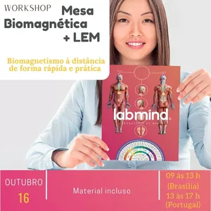 Imagem de capa para o Evento online Workshop Mesa Biomagnética Labmind® - 16/10