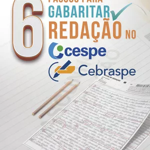Imagem de capa para o Curso online 6 passos para gabaritar REDAÇÃO no Cespe/Cebraspe