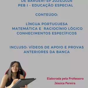 Imagem de capa para o Ebook CONCURSO BARUERI 2026: PEB I - Educação  Especial 