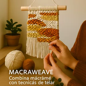 Imagen de portada para Curso online MACRAWEAVE: COMBINA MACRAMÉ CON TÉCNICAS DE TELAR 🧶🪢