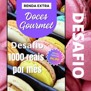 Imagem de capa para o Ebook Desafio 1000 reais por mês vendendo doces