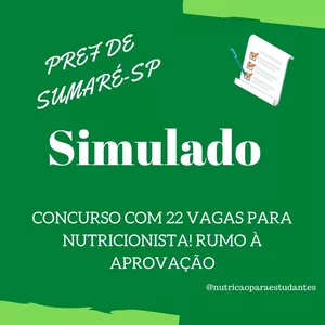 Imagem de capa para o Ebook Simulado Pref Sumaré - Nutricionista