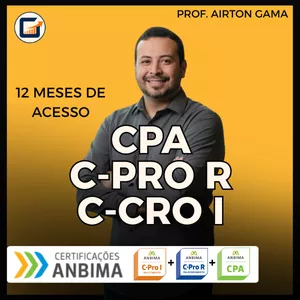 Imagem do curso AS 03 CERTIFICAÇÕES CPA + C-PRO R + C-PRO I (12 MESES DE ACESSO)