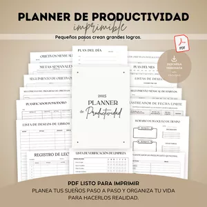 Imagen de portada para Curso online Planificador Imprimible de Productividad Anual